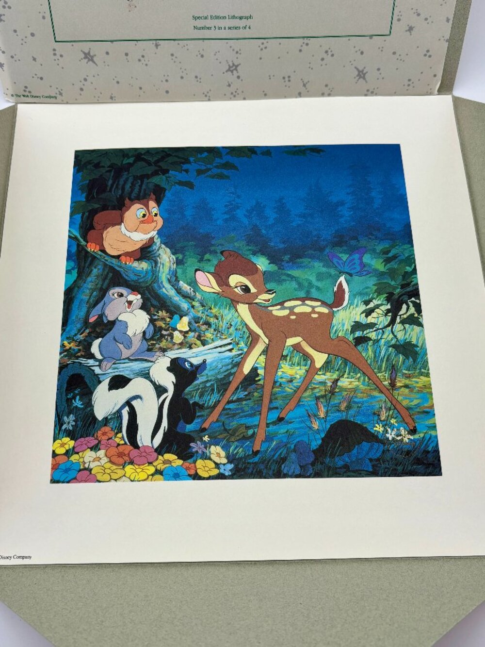 Walt Disney Bambi Special Edition Lithograph Art Print AT&T True Rewards Members